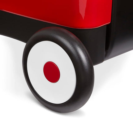 Radio Flyer Push & Pull Walker Wagon with Bubbles and Chalk, Red 2-in-1 Toy Walker Wagon for Toddlers,Wagon for 1-4 Years Old, Bubbles for 3+ Years Old