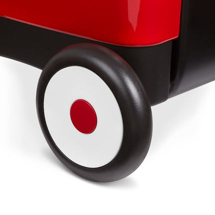 Radio Flyer Push & Pull Walker Wagon with Bubbles and Chalk, Red 2-in-1 Toy Walker Wagon for Toddlers,Wagon for 1-4 Years Old, Bubbles for 3+ Years Old