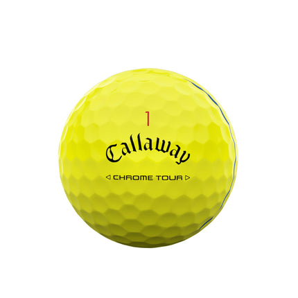 Callaway Golf Chrome Tour Golf Ball, Triple Track, Yellow