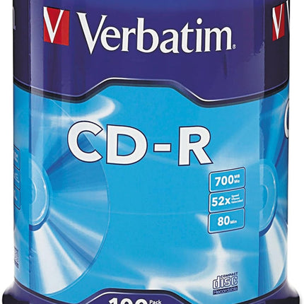 Verbatim 700MB 52x 80 Minute Branded Recordable Di