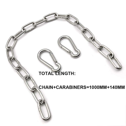 MIKMAYTOO 2 Packs Heavy Duty Stainless Steel Chain 550LB Capacity for Punching Bags Hanging Chair Hammocks Swing Trapeze Yoga (40, 4MM-2 PCS)