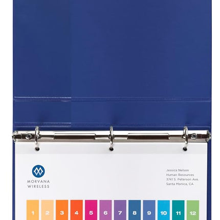 Avery 12 Tab Dividers for 3 Ring Binders, Customizable Table of Contents, Multicolor Tabs, 6 Sets (11196)