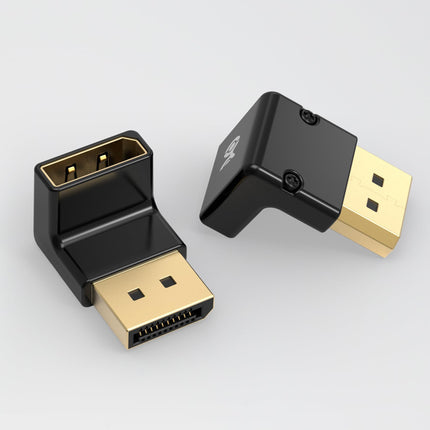 Adaptador DisplayPort 1.4 de ángulo recto 4K@240Hz Cable Matters, adaptador DisplayPort de 90 grados 8K, negro