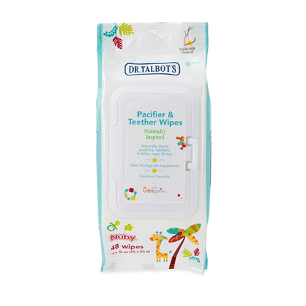 Nuby All Natural Pacifier and Teether Wipes, Vanil