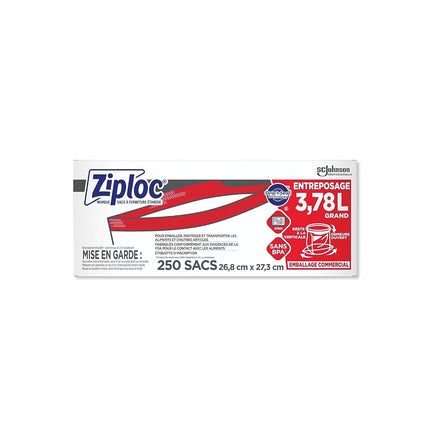 Ziploc Storage bag, gallon, 250 ct