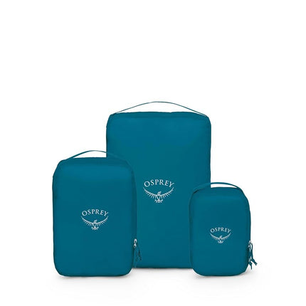 Osprey Ultralight Packing Cube Set, 3 Cubes (1.5L, 4L, 9L), Blue