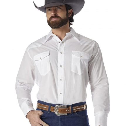 Wrangler Men's Sport Western Basic Two Pocket Long