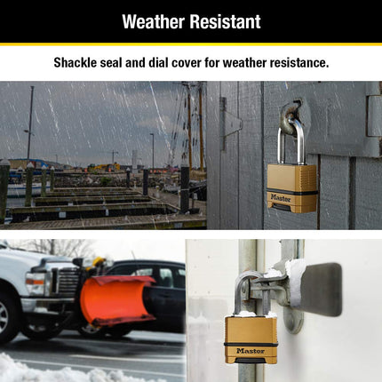 MASTERLOCK Resettable Combination Padlock with 1-1/2" Shackle, 2", M175XDLFCCSEN