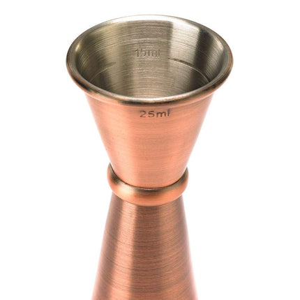 Barfly Japanese Style Jigger, 25 ml x 50 ml, Antique Copper