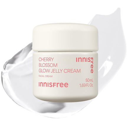INNISFREE Cherry Blossom Glow Jelly Cream with Niacinamide, Korean Hydrating moisturiser for Smooth, Radiant Skin