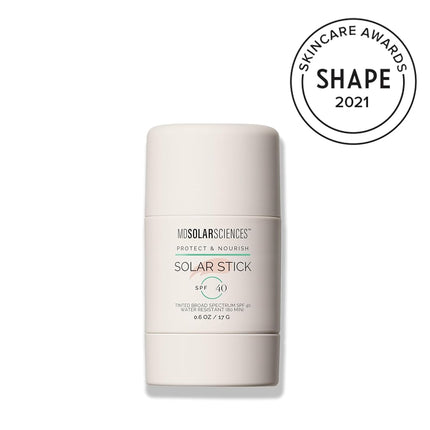 MDSolarSciences Stick Solaire Teinté SPF 40 - Se fond parfaitement à la peau - Léger, Fini Mat - Formule Minérale Pure - Sans Traces Blanches - Sans Parfum et Vegan - Écran Solaire 16 g