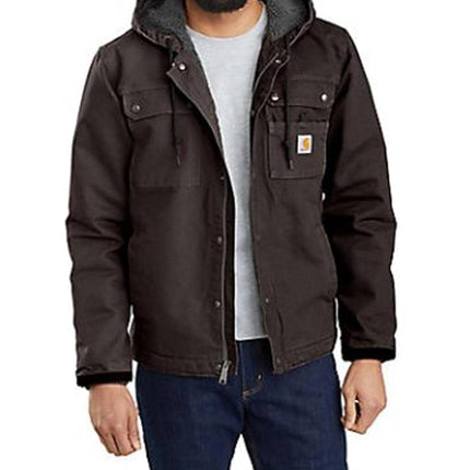 Carhartt Men's Bartlett Jacket Work Utility Outerwear, Dark Brown, L UK