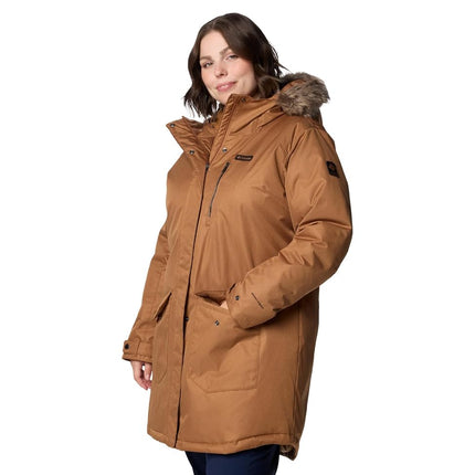 Columbia Women's Suttle Mountain Long Insulated Jacket, 2024 Camel Brown, 2X Plus, Camel Brown, 2X