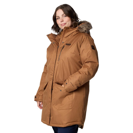 Doudoune longue isolante Columbia Suttle Mountain pour femme, Marron Chameau, TP