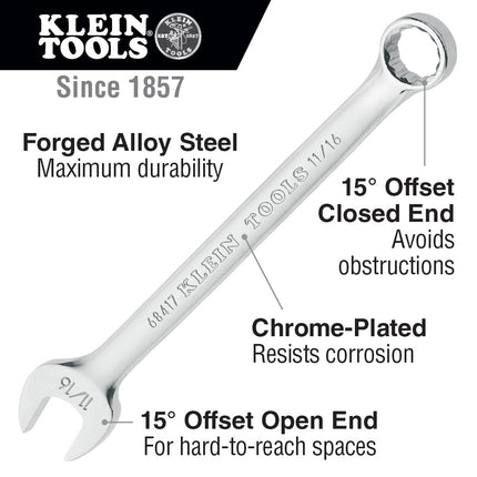 Klein Tools 68420 Combination Wrench 7/8-Inch