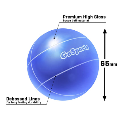Juego de minibolche GoSports de 65 mm tamaño viaje con 8 bolas, boliche pequeño, bolsa de mano y cuerda de medición
