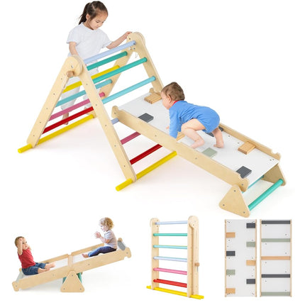 OLAKIDS Pikler Triangle Set 7 in 1 Climbing Toys f