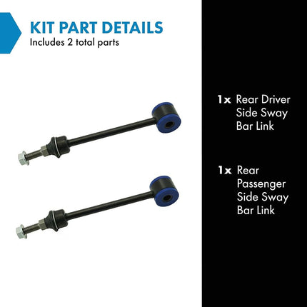 Stabilizer Sway Bar End Link Rear LH Driver RH Passenger Pair for Dodge Ram