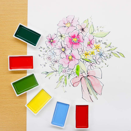Kuretake MC20/24V Gansai Tambi 24 Colours Watercolor Paint Set