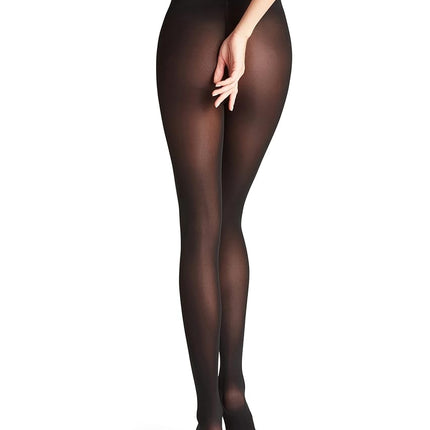 FALKE Women's Pure Matt 50 DEN W Ti Semi-Opaque Plain Tights 1 Pair, Black 3009, S