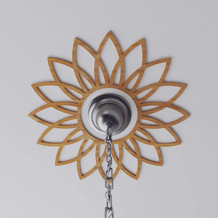 Ekena Millwork CMWP20X20X0375DACH Daisy Wood Fretwork Pierced Ceiling Medallion, 20"OD, Cherry