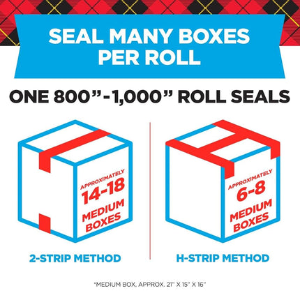 Scotch Heavy Duty Shipping Packaging Tape, 1.88 in x 22.2 Yards, 1.5 in Core | Packing, Shipping & Moving, Clear - Dispenser with 6 Rolls