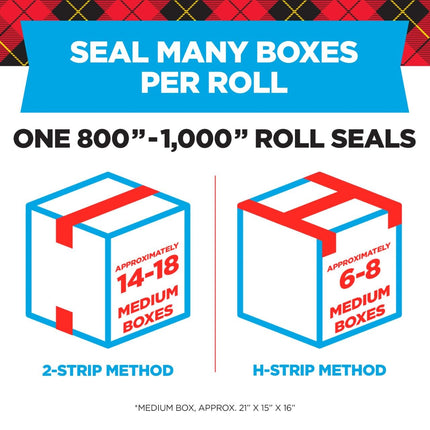 Scotch Heavy Duty Shipping Packaging Tape, 1.88 in x 22.2 Yards, 1.5 in Core | Packing, Shipping & Moving, Clear - Dispenser with 6 Rolls