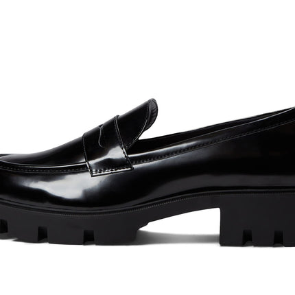 NINE WEST Women's Maibel3 Slip On Loafers, Black Patent, 6.5 UK