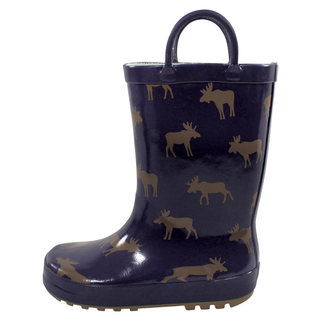 Hudson Baby Unisex-Child Rain Boot, Moose, 2 Littl