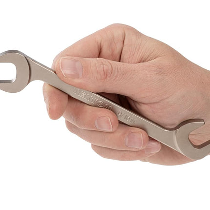 TEKTON 9/16 Inch Angle Head Open End Wrench | WAE83214 | Made in USA