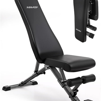 AIRHOP Upgraded Adjustable Weight Bench, Bench Pre