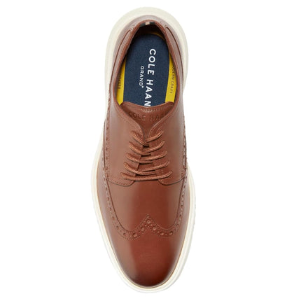 Cole Haan Men's Grand+ Wingtip Oxford, Light Brown and Ivory, 9.5 UK