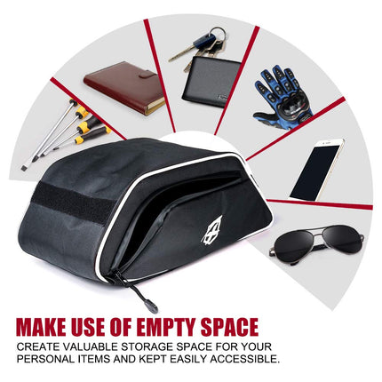 Xprite UTV Center Console Storage Bag for 2016, 2017, 2018, 2019, 2020, 2021 Polaris General 1000/1000-4 Off-road Center Seats Organizer Pocket - Whitelining