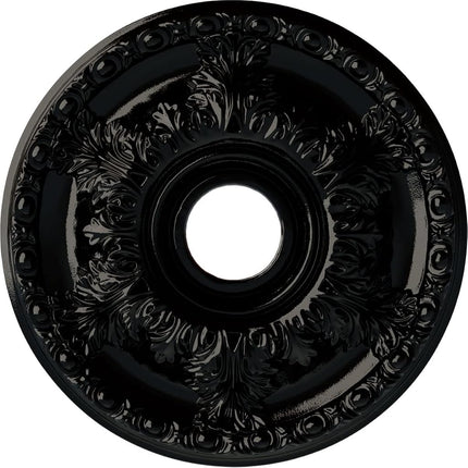 Ekena Millwork CM18GABPS Granada Ceiling Medallion, Black Pearl