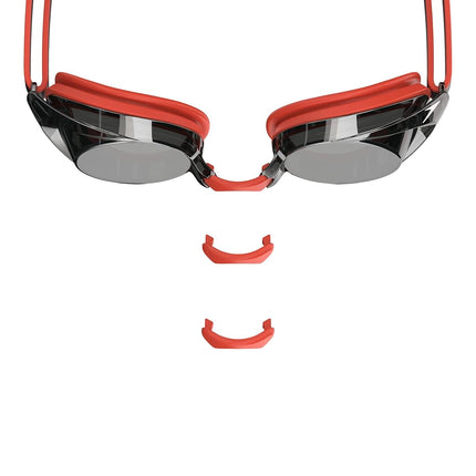 Speedo Vanquisher 2.0 Mirrored Anti-Fog Swim Swimming Competition Goggle, Red
