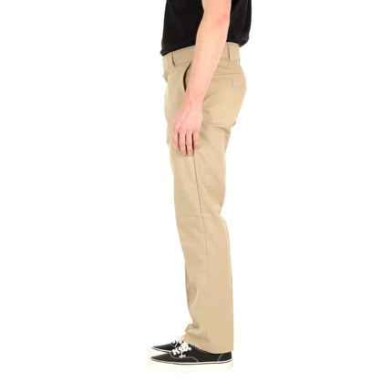 Pantalón de trabajo Dickies de sarga elástica ajustado para hombre, color arena del desierto, 30x32