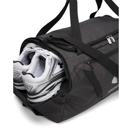 Under Armour Undeniable 5.0 Duffle, (011) Black Medium Heather / Black / Metallic Silver, Small (40L), Undeniable 5.0 Duffle