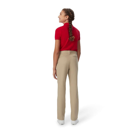 French Toast Little Girls' Straight Leg Pant, Khaki, 6 Years Plus