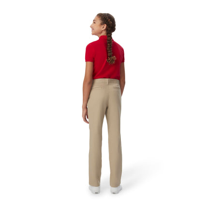 French Toast Little Girls' Straight Leg Pant, Khaki, 5 Years