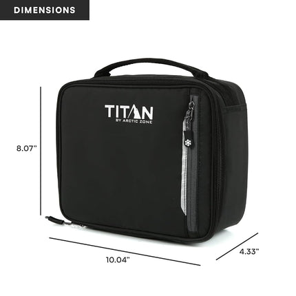 Titan Fridge Cold Lunch Box with 2 350g Ice Walls®, Black Ice