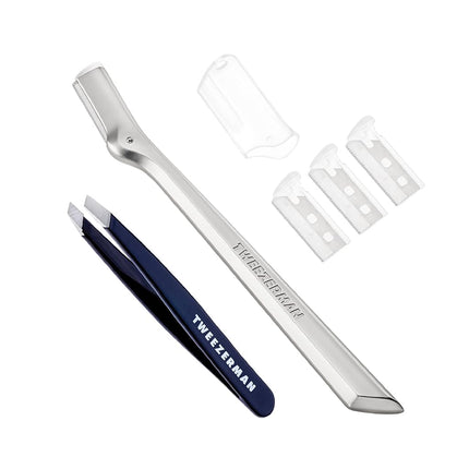 Tweezerman Exclusive Eyebrow Razor & Evening Blue 