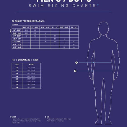 Mizuno Exer Men's Jammer Swimsuit, Black, Size 26