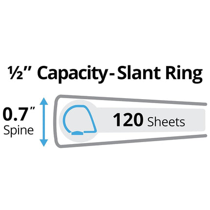 Avery Durable 3 Ring Binders, 0.5" Slant Rings, Case Pack of 12 Assorted Binders (11058)