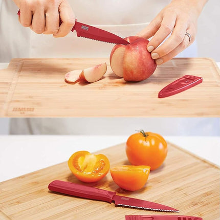 Kuhn Rikon 4-Inch Nonstick Colori Paring Knife, Set of 2