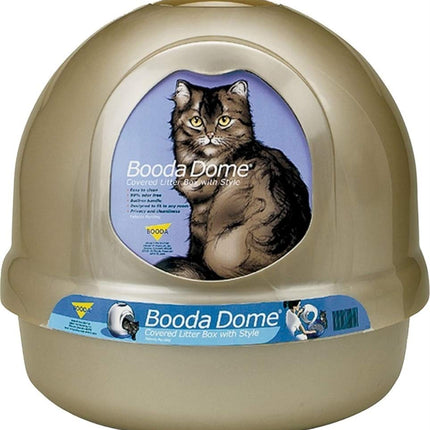 Booda Petmate Dome Cat Litter Box for Indoor Cats, Titanium