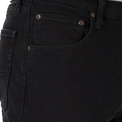 Wrangler Authentics Men's Regular Fit Comfort Flex Waist Jean, Black, 34W / 34L