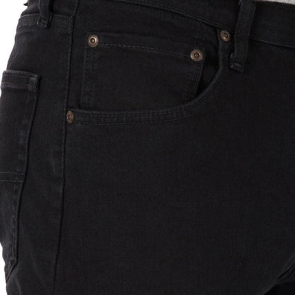 Wrangler Authentics Men's Regular Fit Comfort Flex Waist Jean, Black, 32W / 30L