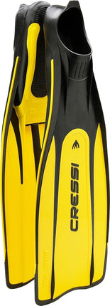 Cressi Pro Star Full Foot Fins - Yellow, Size 45/4