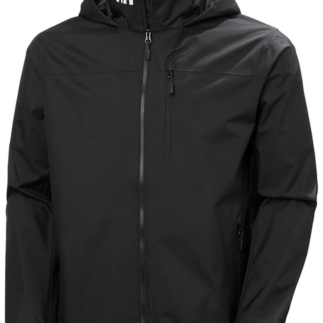 Helly Hansen Men's Crew Hooded Jacket 2.0, Black, M