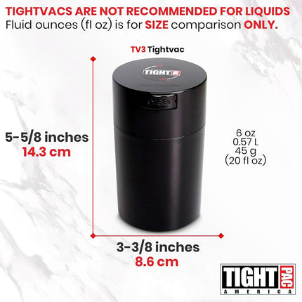 TIGHTVAC - 1 oz to 6 ounce Airtight IGHT-Use